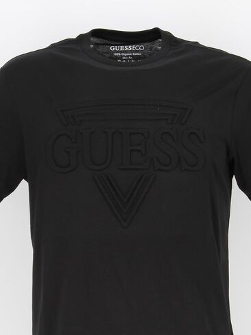 GUESS Men's Short Sleeve Embossed Tee in Saudi Arabia