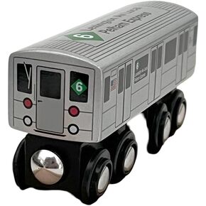MUNI PALS Munipals MP01-11X6 Wooden Subway Car NYC Lexington Ave Pelham Express R62 6 Train