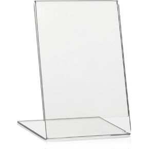 DIN Long (DL) Advertising Stand, L Stand, Table Stand as L Stand, Transparent, Made of Original Plexiglas, Pack of 5 in Saudi Arabia