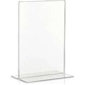 حزمة من 10 itaDiSplays® DIN A5 Table Tands/Advertising Stands كـ T-Stand/T-Stand مصنوعة من Plexiglas® الأصلي
