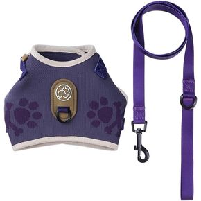 EVERKING Cat Harness and Leash Set, New Fly Fabric, Soft and Breathable, Adjustable cat Walking Jacket, Fashionable cat Vest (Purple, S(Neck 7.48"-9.06", Chest 11.42"-18.11", 5-11lbs))