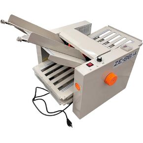 Automatic Paper Folding Machine Digital Electric Document Folder Electronic Counter with 4 Folding Plates 262ft/min Z-Fold, Half-fold, Letter Fold for Manuals Document