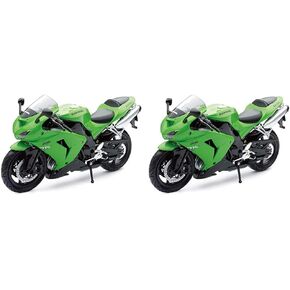 NewRay 1:12 Motorcycle 2006 Kawasaki Zx-10R- Sport Bike, Green (Pack of 2)