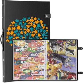 Puzzle Storage Folder for 1000 Pieces with 24 Sheets/48 Puzzles, Large Capacity Portable Puzzle Album to Store Finished Puzzles