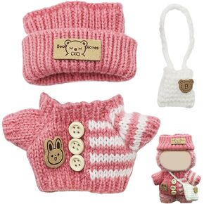 Doll Clothes Accessories Set for 17cm Doll, Funny Outfit Set Compatible with 17cm Doll, Adorable Doll Clothing Set, Cute Clothes for Dress up Unique Style, No Doll Included