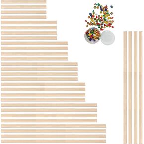 16 Sets Stretcher Bars for Needlework Sets Needlepoint Stretcher Bar Set 8 Sizes Sizes Wooden Canvas Stretcher Bars for Needlepoint with 100 Pins Embroidery Stitch Frame Set Bundle with Crafts