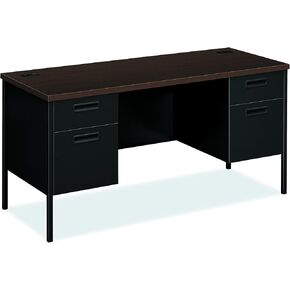 HON P3231MOP Metro Series Knee Space Credenza, 60" by 24" by 29-1/2", Mocha/Black