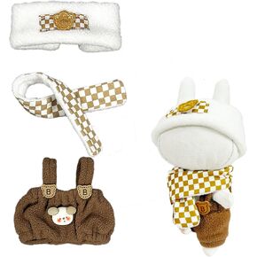Doll Clothes for 5.91-6.7 inch Doll (Only Clothes, Doll Not Included) for Designer Figures(Fits v1/v2/v3 Gen) - Cotton Mix Roleplay Costume with Removable Accessories (Honeybee)