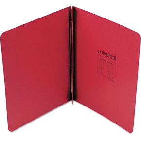 Universal 80579 Pressboard Report Cover, Prong Clip, Letter, 3-Inch Capacity, Executive Red (UNV80579)