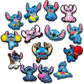 Cartoon DIY Silicone Focal Beads for Pen Making, Cartoon Bead Pen Charms, Keychain Jewelry Craft Kit for Teen Adults (14Pcs Blue)