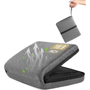Airplane Seat Cushion Portable Travel Cushion for Comfort Foldable Stadium Pad with Breathable Fabric Seat Pad Perfect for Long Flights, Office, Bleacher, Camping