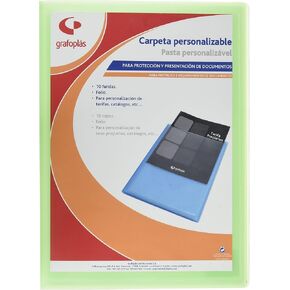 grafoplas 1431521 – Folder 20 Sleeves, Foolscap, Tapas PP, Light Green