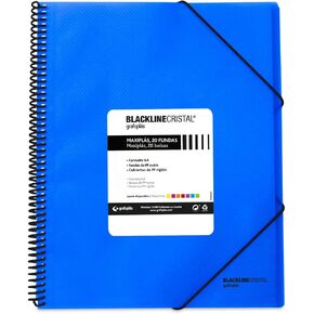 grafoplas 39832230 – 20 Pockets Folder, A4, Tapas, PP Blue