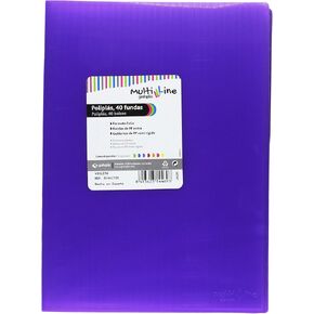 grafoplas 1441735 – 40 Pockets Folder Foolscap, Tapas, PP Purple