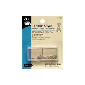 Dritz Hooks & Eyes Nickel Size 0