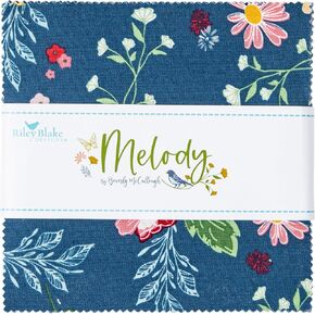 Melody Riley Blake 5-inch Stacker, 42 Precut Fabric Quilt Squares by Beverly McCullough