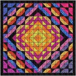 Material Maven Quilt Kit Dreamscape King/Precut/Ready to Sew, 100x100
