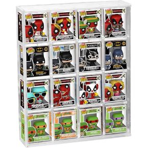 Acrylic Display Case for Funko Bitty Pop, 4-Tiered Clear Wall Mounted or Desktop Dustproof Mini Collectible Toys Figures Display Shelf Case