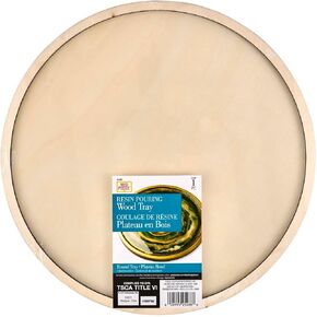 Mod Podge, Round Wood Tray, 12" Pouring Surface for Epoxy, DIY Supplies for Resin Arts and Crafts Projects, 25488