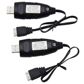Blomiky 2 Pack 1.5a USB Charger Cable لسيارة RC والقارب والطائرات بدون طيار وأكثر - 11.1V 3S Lipo Battery / USB New 2