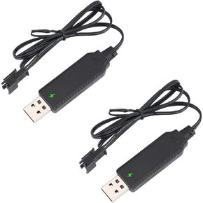 2pcs شاحن بطارية للبندقية الرشاشة للفقاعة ، كابل USB سعة 3.7 فولت SM-2P مع ضوء مؤشر متوافق مع بندقية Bubble Bazooka و Bunch o فقاعات