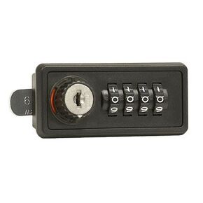 Combination Lock,Bk/Silver,Steel/Plastic