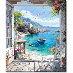 88iiAii Diamond Art Kits for Adults Landscape, Diamond Art Painting Core 12x16 Inch DIY Full Drill Gem Art for Adults for Wall Home Decor Gift Giving and Stress Relief