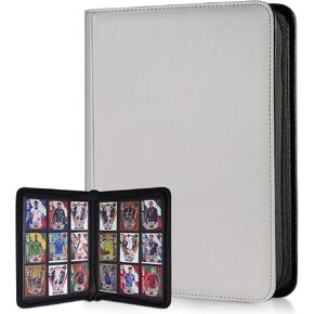 Card Binder for Pokemon Card, 9 Pocket 30 Double-Sided Pages for 540 Card Pocket Premium Zip PU Card Binder for Pokemon, For TCG,MTG,Baseball,Football Trading Card Game(Woodgrain Black)