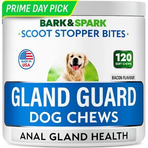BARK&SPARK Dog Probiotics for Digestive Health & Enzymes - Diarrhea, Gas, Upset Stomach Relief & Season Allergy - Chews for Digestion - Pet Probiotics for Dogs (60Ct, Chicken)