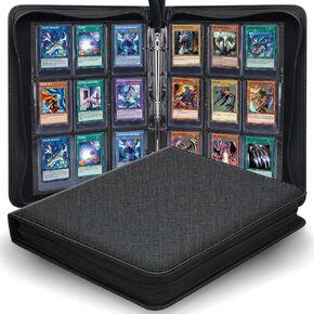 360 Pockets Toploaders Binder, 9 Pocket Toploaders Trading Card Binder for 3"x4" Rigid Hard Card Holders with Double-Sided Sleeves Fit for Baseball Cards Yugioh, MTC, TCG, Game Cards, Sports Cards