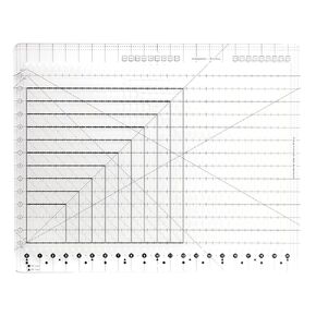 Slotted Quilting Ruler XL, 17-3/4in x 22in Slotted Quilting Rule, Squared Slotted Quilting Ruler for Cutting Fabric Strips Sewing, Crafting and Template