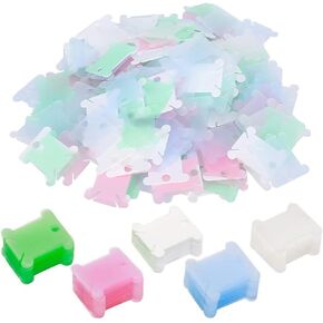 Embroidery Floss Bobbins, 50 Pcs Embroidery Floss Organizer, Plastic Embroidery Thread Cards for Cross Stitch Thread Holder Sewing Storage(Mixture Colour)