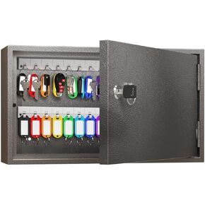 Were Were Smart Key Lock Box ، خزانة مفاتيح مثبتة على الحائط مع 60 علامة مفتاح ، التحكم في تطبيق Bluetooth ، OTP وكلمة المرور إلغاء قفل ، Wi-Fi عن بُعد (الجسر المطلوب) ، مفتاح الصلب آمن للأعمال التجارية Office Home