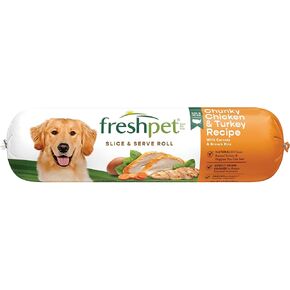 Freshpet Dog Food, Slice and Serve Roll, Chunky Chickem and Turkey Receipe, 24 Oz (Pack of 2)