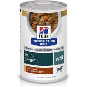 Hill's Prescription Diet w/d Multi-Benefit Digestive/Weight/Glucose/Urinary Management with Chicken Wet Dog Food, Veterinary Diet, 13 oz. Cans, 12-Pack