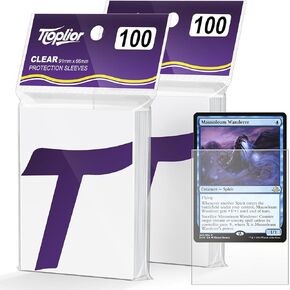 200 Counts Card Sleeves,Soft Penny Sleeves for Trading Cards,Clear Plastic Card Protectors Fit for MTG,TCG,Baseball,Football,Sports,Game Cards