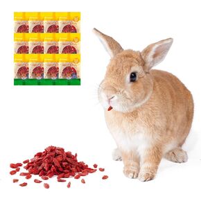 Niteangel Goji Berries Rabbits Snack & Treats Chew Toys for Bunny, Chinchilla, Guinea Pigs and Other Small Pets (12 Packs of Goji Berries)