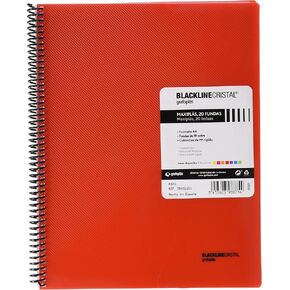 grafoplas 39832251 – 20 Pockets Folder, A4, Tapas, PP Red