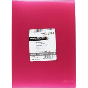 grafoplas 1461754 – 50 Sleeves, Foolscap, Tapas Folder PP, Fuchsia