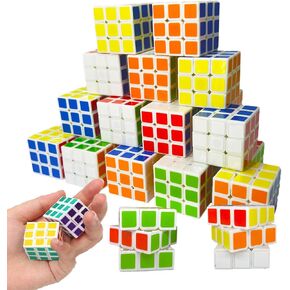 24 Pack Mini Cube Puzzle Party Favors for Kids, 1.18in 3x3 Magic Cube School Rewards & Classroom Prize for Students, Birthday Party Favors Easter Christmas Stocking Stuffers Gifts for Kids