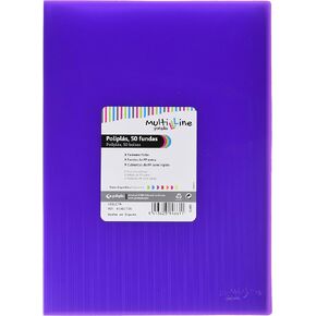 grafoplas 1471730 Folder with 30 Sleeves, Foolscap, Tapas, PP Blue