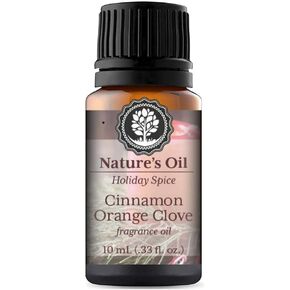 Cinnamon Orange Clove Fragrance Oil 10ml for Holiday Diffuser Oils, Making Soap, Candles, Lotion, Home Scents, Linen Spray and Lotion