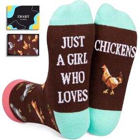 Zmart Chicken Gifts Ideas Socks for Women - Chicken Lover Gifts Crazy Chicken Lady Chicken Mom Gifts