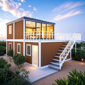 Prefab 2‑Story Modular Office – Detachable Container Building, Conference Suite, Kitchenette & Bathroom | Portable Workplace or Classroom