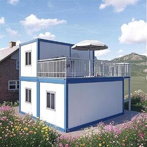 Prefab 2‑Story Modular Office – Detachable Container Building, Conference Suite, Kitchenette & Bathroom | Portable Workplace or Classroom