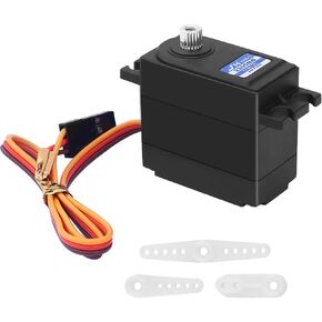 GLOBCAT Digital Servo Metal Gear RC Steering Servo with Arms 14701B for MJX Hyper Go 1/14 H14BM 14210/14209 JC14EP HP141 HP141S RC Car Upgrade Parts