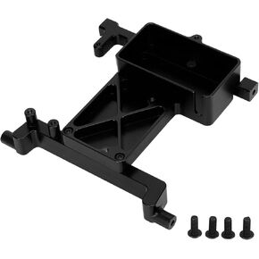 RC Fixed Servo Mount BracketAluminium Alloy RC Car Accessories for SCX6 1/6(Black)