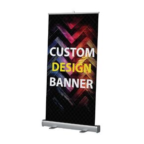 Custom Retractable Banner with Stand Colorful Personalized Customizable Sign for Business, Corporate Events, Advertising,Birthday & Party Made in USA