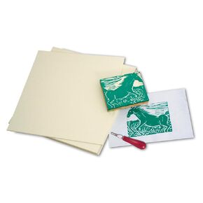 Sax Easy to Cut Unmounted Linoleum - 6 x 9 inches - Pack of 12