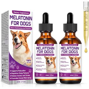 Melatonin for Dogs,Dog Sleep Aid,Calming for Dogs,Promote Relaxation,Reduce Anxiety and Stress,Regulates Sleep Patterns,Promotes Overall Well-Being,Vitamin and Probiotic Enriched Dog Melatonin